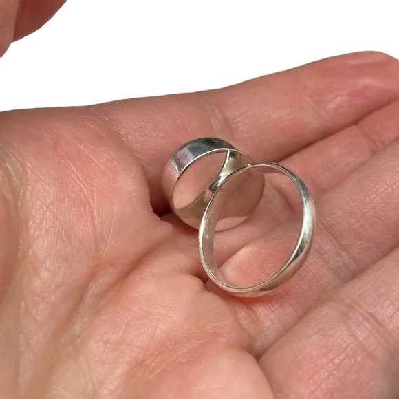 Pink Flash Rainbow Moonstone Ring Size 7 Solid 925 Sterling Silver